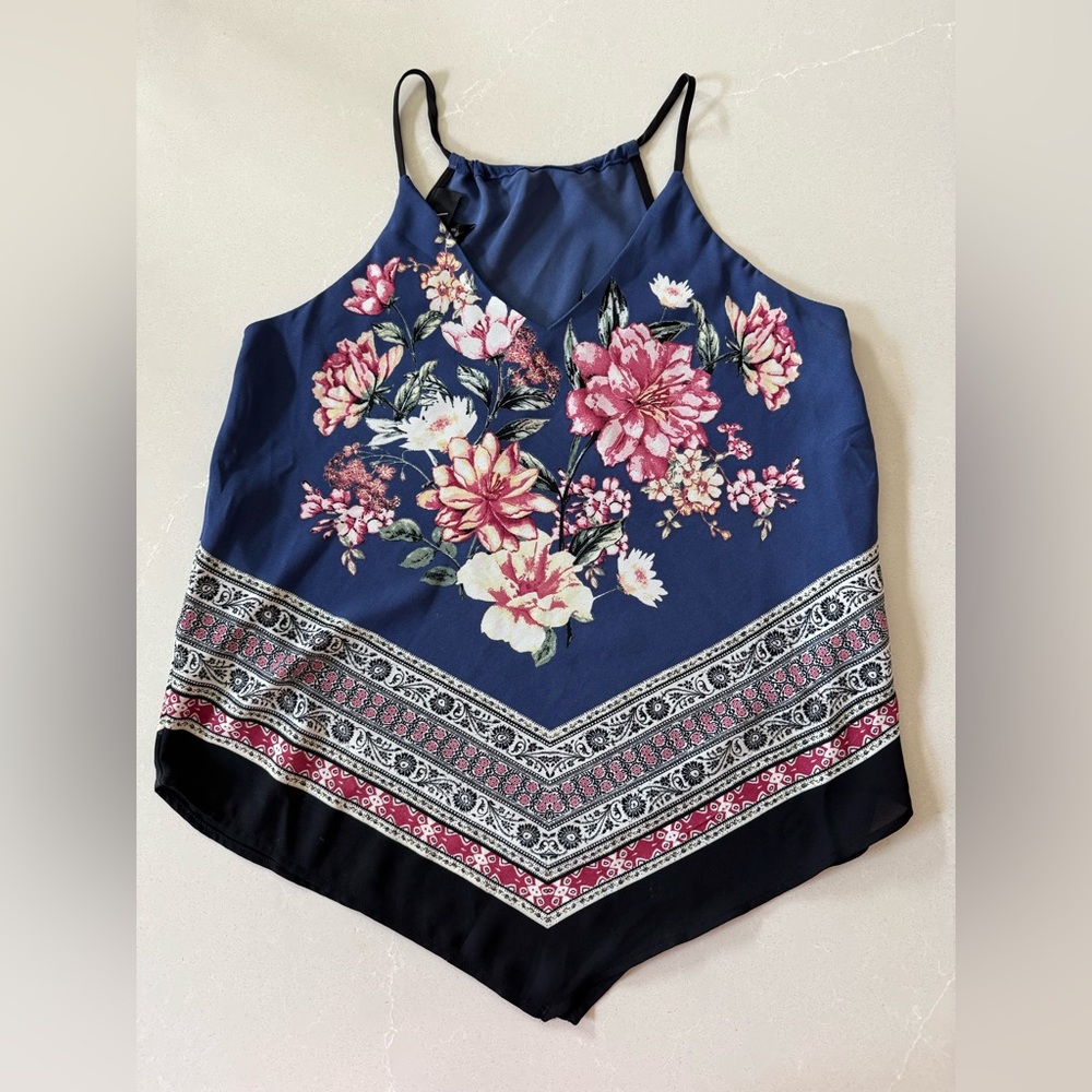 BCX Handkerchief Style Camisole Top, size small